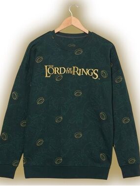 Box lunch The Lord of the Rings Embroidered ring leaf long sleeve men’s Medium